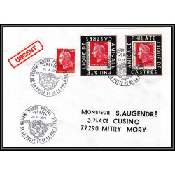 72162 porte timbre paris musée de la poste 1978 amicale philatelique de castres Tarn cheffer lettre cover France