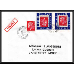 72173 porte timbre congis sur therouanne Seine-et-Marne 1978 amicale philatelique de castres Tarn cheffer lettre cover