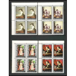 273a - Yemen kingdom MNH ** Mi N°557/566 A Tableau (Painting) vermeer copley murillo van leyden goya bloc 4