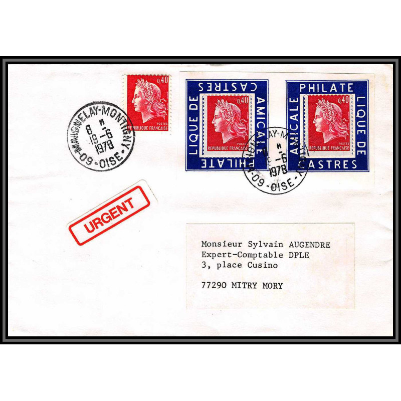72177 porte timbre maignelay montigny 1978 amicale philatelique de castres Tarn cheffer lettre cover France