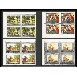 273a - Yemen kingdom MNH ** Mi N°557/566 A Tableau (Painting) vermeer copley murillo van leyden goya bloc 4