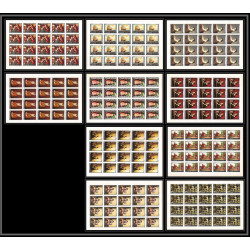 273b - Yemen kingdom MNH ** Mi N°557/566 A Tableau (Painting) vermeer copley murillo feuilles sheets goya