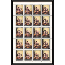 273b - Yemen kingdom MNH ** Mi N°557/566 A Tableau (Painting) vermeer copley murillo feuilles sheets goya