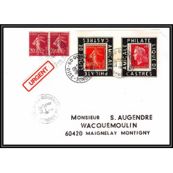 72254 porte timbre gournay sur aronde oise 1978 castres Tarn cheffer semeuse semeuse lettre France