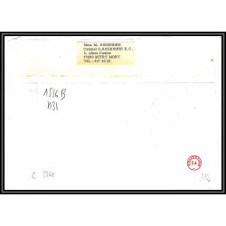 72260 porte timbre meyssac correze 1978 amicale philatelique de castres Tarn cheffer iris lettre cover France