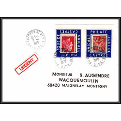 72261 porte timbre estree st denis oise 1978 castres Tarn cheffer iris lettre cover France