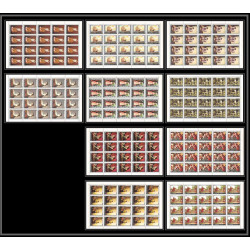 274 - Yemen kingdom MNH ** Mi N°557/566 B Tableau (Painting) Non dentelé imperf feuilles sheets 