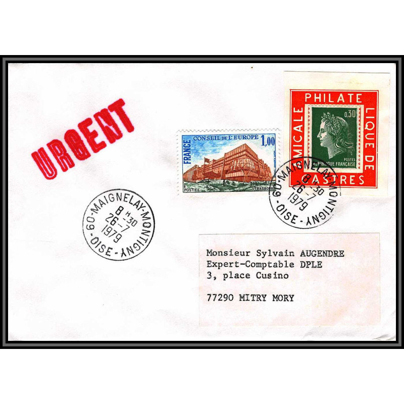 72322 porte timbre maignelay montigny oise amicale philatelique de castres Tarn cheffer lettre cover France