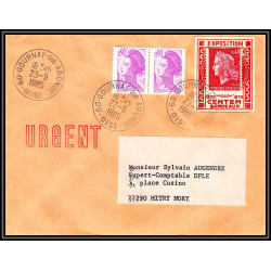 72406 porte timbre le meux oise 1985 exposition centem bordeaux cheffer lettre cover France