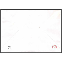 72423 porte timbre le meux oise 1986 pompiers firemen cheffer lettre cover France