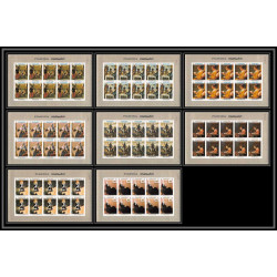 275a - Fujeira MNH ** Mi N°198/205 B Non dentelé imperf Tableau (Painting) feuilles sheets renoir 