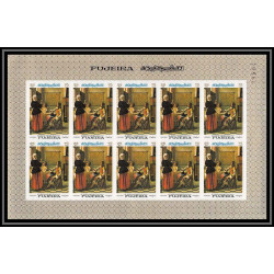 275a - Fujeira MNH ** Mi N°198/205 B Non dentelé imperf Tableau (Painting) feuilles sheets renoir 