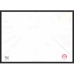 72515 porte timbre le meux oise 1986 anjou david d'angers cheffer lettre cover France