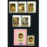 277c - Fujeira MNH ** Mi N°1006/1010 B + BLOC 106 B Tableau (Painting) nus nudes gauguin non dentelé imperf
