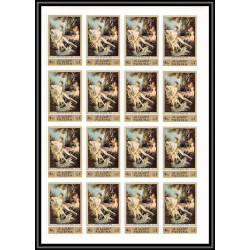 277e - Fujeira MNH ** Mi N°1006/1010 B Tableau (Painting) nus nudes Non dentelé imperf feuilles sheets