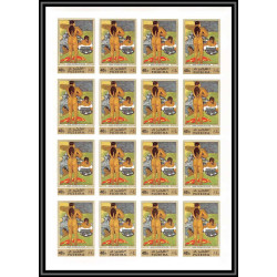 277e - Fujeira MNH ** Mi N°1006/1010 B Tableau (Painting) nus nudes Non dentelé imperf feuilles sheets