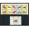 288b Yemen kingdom MNH ** Mi N°1174/1178 B + bloc 225 B Voiture (Cars car automobiles voitures) non dentelé imperf