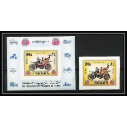 288c Yemen kingdom MNH ** Mi N°1174/1178 B + bloc 225 B Voiture (Cars car automobiles voitures) non dentelé imperf