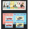 291d - Yemen kingdom MNH ** Mi N°633/642 A blocs 146/147 Voiture (Cars car automobiles voitures) motocycle car racers
