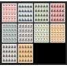 291f - Yemen kingdom MNH ** N°633/642 A Voiture Cars automobiles voitures motorcycle car racers feuilles sheets
