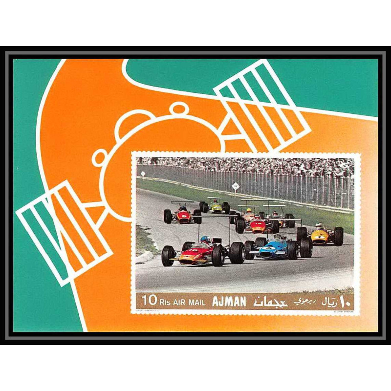 294 - Ajman MNH ** Mi N°91 B Voiture (Cars car automobiles voitures) RACING CARS F1