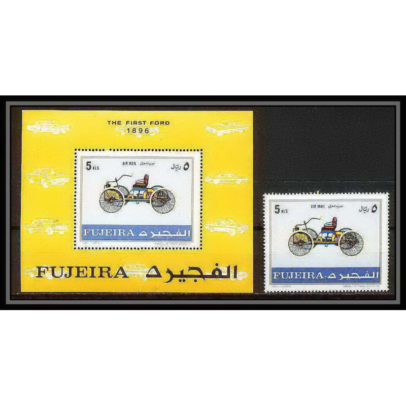 295a - Fujeira MNH ** Mi bloc N°40 A Voiture (Cars car automobiles voitures) first ford 1896 