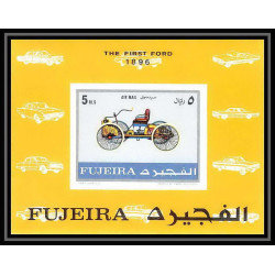296 - Fujeira MNH ** Mi bloc N°40 B Voiture (Cars car automobiles voitures) first ford 1896 Non dentelé imperf