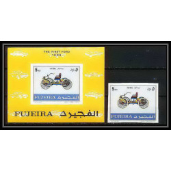 296a - Fujeira MNH ** Mi bloc N°40 B Voiture (Cars car automobiles voitures) first ford 1896 Non dentelé imperf