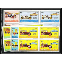 296g - Fujeira MNH ** Mi série N°612/617 B bloc 4 Non dentelé imperf Voiture (Cars car automobiles voitures) 