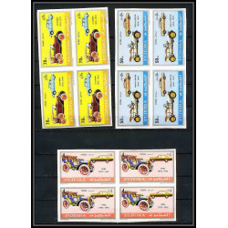 296g - Fujeira MNH ** Mi série N°612/617 B bloc 4 Non dentelé imperf Voiture (Cars car automobiles voitures) 