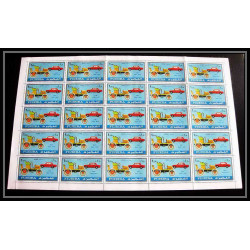 296h - Fujeira MNH ** Mi N°612/617 A Voiture (Cars car automobiles voitures) cadillac mercedes opel feuilles sheets