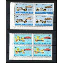 297 - Fujeira MNH ** Mi N°612/617 A bloc 4 Voiture (Cars car automobiles voitures) cadillac mercedes opel fiat buick