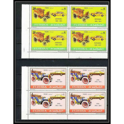 297 - Fujeira MNH ** Mi N°612/617 A bloc 4 Voiture (Cars car automobiles voitures) cadillac mercedes opel fiat buick