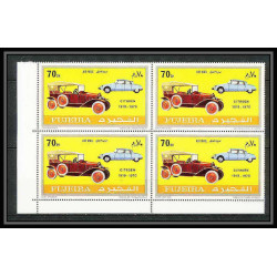 297 - Fujeira MNH ** Mi N°612/617 A bloc 4 Voiture (Cars car automobiles voitures) cadillac mercedes opel fiat buick