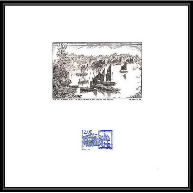 2493 N°2545 Musée du Bateau Douarnenez museum boat france Epreuve d'artiste artist die proof 