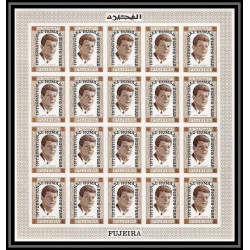 298h - Fujeira MNH ** Mi N°A 375 B overprint Non dentelé imperf kennedy feuille sheet