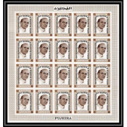298h3 - Fujeira MNH ** Mi N°A 378 B overprint Non dentelé imperf pape (pope) paul 6