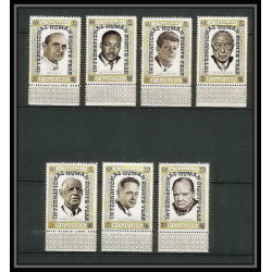299g - Fujeira MNH ** Mi N°A 374/380 A overprint De gaulle Kennedy churchill pape pope adenauer hammarskjöld