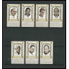 299g - Fujeira MNH ** Mi N°A 374/380 A overprint De gaulle Kennedy churchill pape pope adenauer hammarskjöld