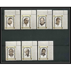 299h - Fujeira MNH ** Mi N°A 374/380 A overprint De gaulle Kennedy churchill pape pope adenauer hammarskjöld