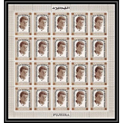 299j - Fujeira MNH ** Mi N°A 374/380 A overprint De gaulle Kennedy churchill pape pope adenauer feuilles sheets