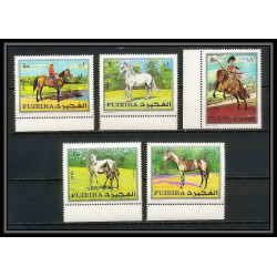 302g - Fujeira MNH ** Mi N°582/586 A cheval (chevaux horse horses) velazquez