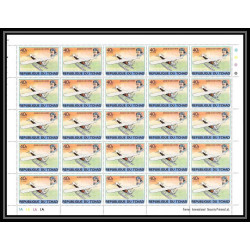 317 Tchad yvert ** MNH N°217 avion (plane planes avions) saint exupery feuilles sheets