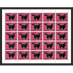 328 - Fujeira MNH ** Mi N°206/213 A 7 valeurs CHAT (cat cats chats) feuilles sheets