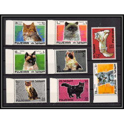 328a - Fujeira MNH ** Mi N°206/213 A complet chat (cat cats chats) 