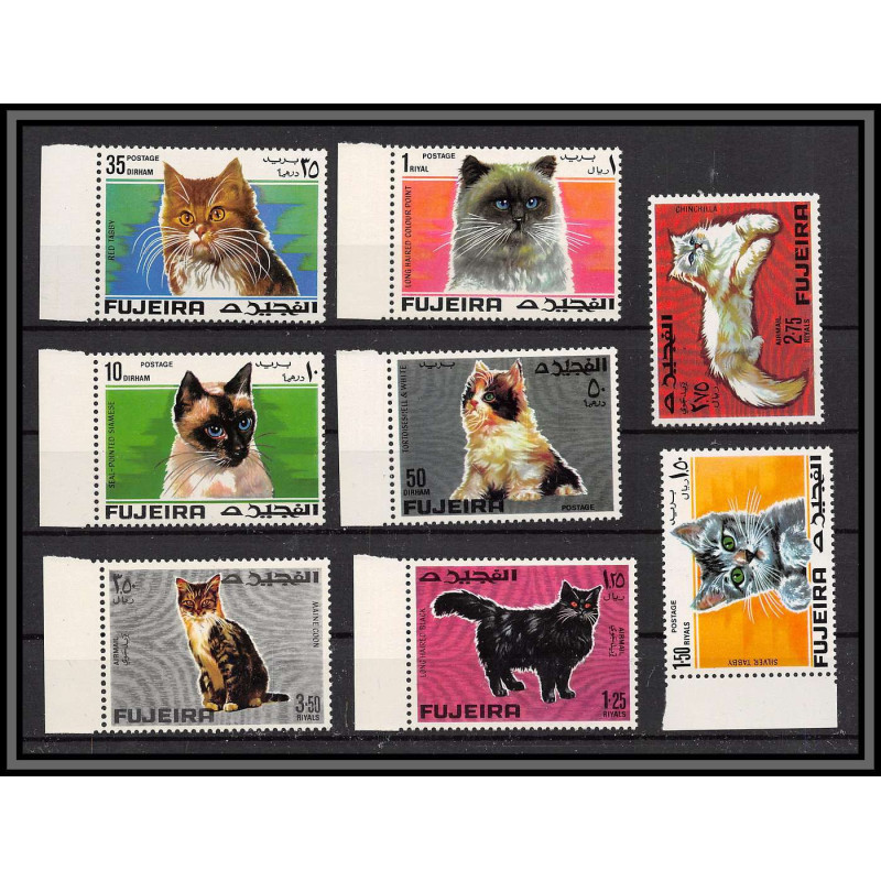 328a - Fujeira MNH ** Mi N°206/213 A complet chat (cat cats chats) 