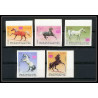 329 - Yemen kingdom MNH ** Mi N°429/433 B cheval (chevaux arabes horse arab horses) Non dentelé imperf