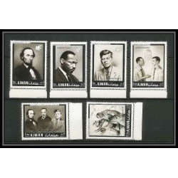333 - Ajman MNH ** Mi N°289/294 A Year of human righrs Kennedy martin luther king Abraham Lincoln