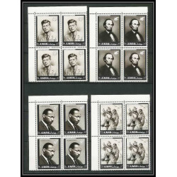 333a - Ajman MNH ** Mi N°289/294 A Year of human righrs Kennedy martin luther king Abraham Lincoln bloc 4
