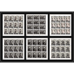 333d - Ajman MNH ** Mi N°289/294 A Year of human righrs Kennedy martin luther king Abraham Lincoln feuilles sheets